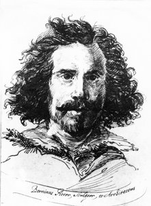 Retrato de Giovanni Lorenzo Bernini, impresión realizada por James Basire, 1764 (aguafuerte con mezzotinta)